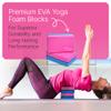 Yoga Blocks 2 Pack with Strap & Guide  Non-Slip EVA Foam Pilates Blocks for Home Workouts, Dance, Ballet, Gymnastics & Stretching Exercise | Ideal Dancer Gifts view 4