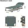 Folding Camping Cot for, Adjustable Adults Reclining Chaise, Folding Camping Cot, Sleeping Cots, Camp Bed for Outdoor, Home, Office,B view 2
