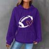 SHAOBGE Sweaters For Teen Girls Deals Of The Day Hoodies For Women Casual Long Sleeve Waffle Sweatshirt Loose Drop Shoulder Pullover With Pocket Trendy Y2K Hoodie 4-Purple 3X-Large view 2