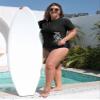 BesserBay Womens Crew Neck Short Sleeve Plus Size Rash Guard Shirt Quick Dry Lightweight Swimsuit Shirt Swim Shirt Black 3X-Large view 4