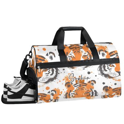 Gym Bag for Adults Personalized Duffel Bag for Men Large luggage Bags for Women Gym Accessories for Men Women Tiger Travel Duffel Bag