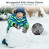LUMINFLY Windproof & Waterproof Kids Winter Gloves, Thermal Ski Gloves for Children, Snow Gloves for Sledding, Snowboarding, and Snowball Fights view 4