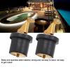 CFTGIW Brass Drain Plug, Compression Drain Plug, 2PCS 19mm Livewell Drain Plug, Brass Compression Type 7/8in Marine Drain Plug for Livewell Sink Transom Baitwell view 3