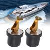 CFTGIW Brass Drain Plug, Compression Drain Plug, 2PCS 19mm Livewell Drain Plug, Brass Compression Type 7/8in Marine Drain Plug for Livewell Sink Transom Baitwell view 4