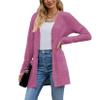Askyes Womens Cardigan Sweater Cute Work Warm Elegant Cardigans 2025 Long Sleeve Cardigan for Women,Bright Purple,M view 2