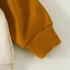 Toddler Boys Girls Sweater Autumn Long Sleeved Round Neck Pumpkin Letter Printing Color Block Girls (White, 2-4 Years) view 4