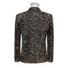 Sdeycui Mens Sequin Blazer Suit Jacket One Button Casual Sport Coats view 3