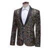 Sdeycui Mens Sequin Blazer Suit Jacket One Button Casual Sport Coats view 4