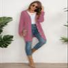 Askyes Womens Cardigan Lightweight for Fall Knit Loose Button Down Cute Trendy Fashion Cardigan with Pockets,Purple Red,L view 3