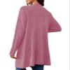 Askyes Womens Cardigan Lightweight for Fall Knit Loose Button Down Cute Trendy Fashion Cardigan with Pockets,Purple Red,L view 4