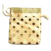 ASHIRWAD Fabric Potli Polka Dots Cloth Bags Pouch (Pack of 4), Reusable Gift Wrapping Dry Fruit Diwali Gift Packaging Fabric (Golden, 4 x 5 Inch) view 1