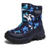 Kids Winter Hiking Boots, Waterproof and Slip-Resistant Snow Boots for Boys and Girls, Durable Outdoor Winter Shoes with Warm Fur Lining and Steel Buckle (Toddler/Little Kid/Big Kid) Navy Camo 30 view 2