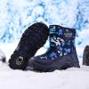 Kids Winter Hiking Boots, Waterproof and Slip-Resistant Snow Boots for Boys and Girls, Durable Outdoor Winter Shoes with Warm Fur Lining and Steel Buckle (Toddler/Little Kid/Big Kid) Navy Camo 30 view 4