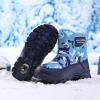 Kids Winter Hiking Boots, Waterproof and Slip-Resistant Snow Boots for Boys and Girls, Durable Outdoor Winter Shoes with Warm Fur Lining and Steel Buckle (Toddler/Little Kid/Big Kid) Sky Blue Camo 35 view 4