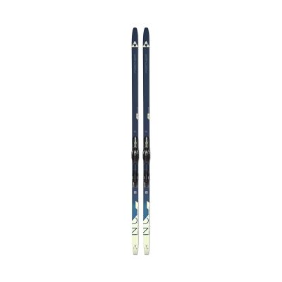 Fischer Cruiser EF Cross Country Skis, Dark Blue/Sand, Large w/ Control Step-in Binding