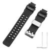 FACLE Men's Resin watch strap Replacement Fit for Casio G shock GW-A1100 GW-A1000 GW-4000 GA-1000 1100 1200 G-1400 Outdoor Sports Watch bands bracelet accessories (Black with metal ring) view 1