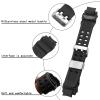 FACLE Men's Resin watch strap Replacement Fit for Casio G shock GW-A1100 GW-A1000 GW-4000 GA-1000 1100 1200 G-1400 Outdoor Sports Watch bands bracelet accessories (Black with metal ring) view 3
