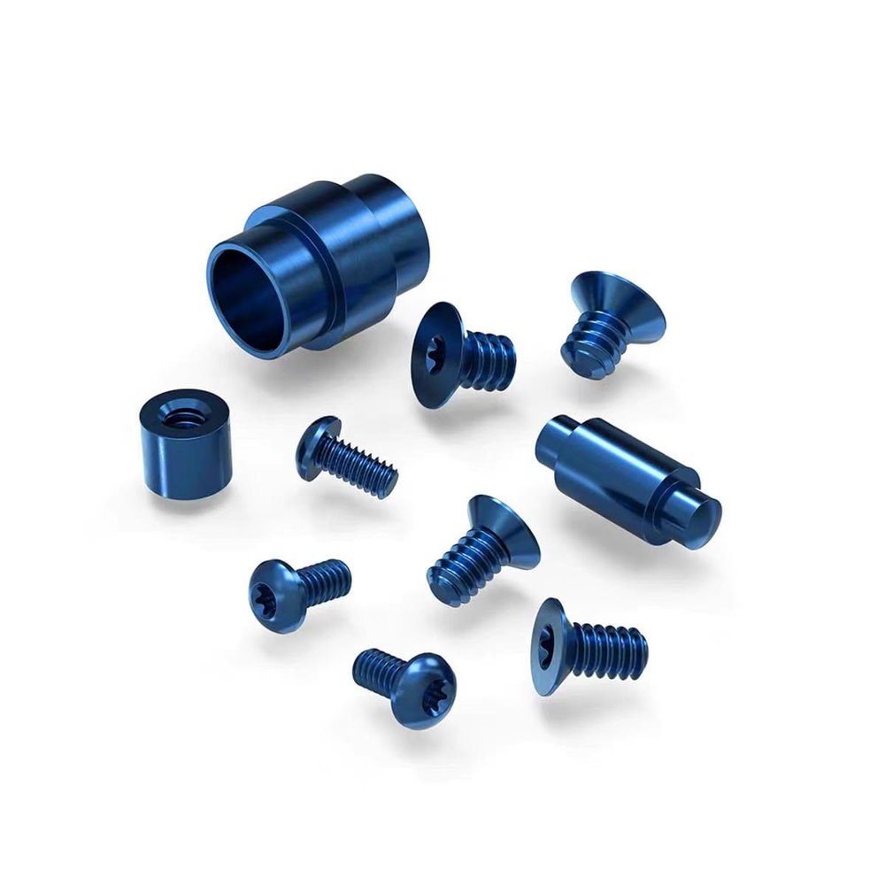 1 Set Black Titanium Screw & Pivot Kit Compatible With Spyderco Para 3 C223 Pocket Knife, Screws Include Pivot Screw and Assembly, Handle Screws and Assemblies and Clip Screws (Blue)