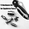 1 Set Black Titanium Screw & Pivot Kit Compatible With Spyderco Para 3 C223 Pocket Knife, Screws Include Pivot Screw and Assembly, Handle Screws and Assemblies and Clip Screws (Blue) view 2
