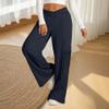 Baggy Sweatpants for Women Athletic V Crossover, Oversized Wide Leg Sweatpant, High Waisted with Pockets Sweatpants (Navy Blue,M) view 3