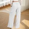 Baggy Sweatpants for Women Athletic V Crossover, Oversized Wide Leg Sweatpant, High Waisted with Pockets Sweatpants (Navy Blue,M) view 4