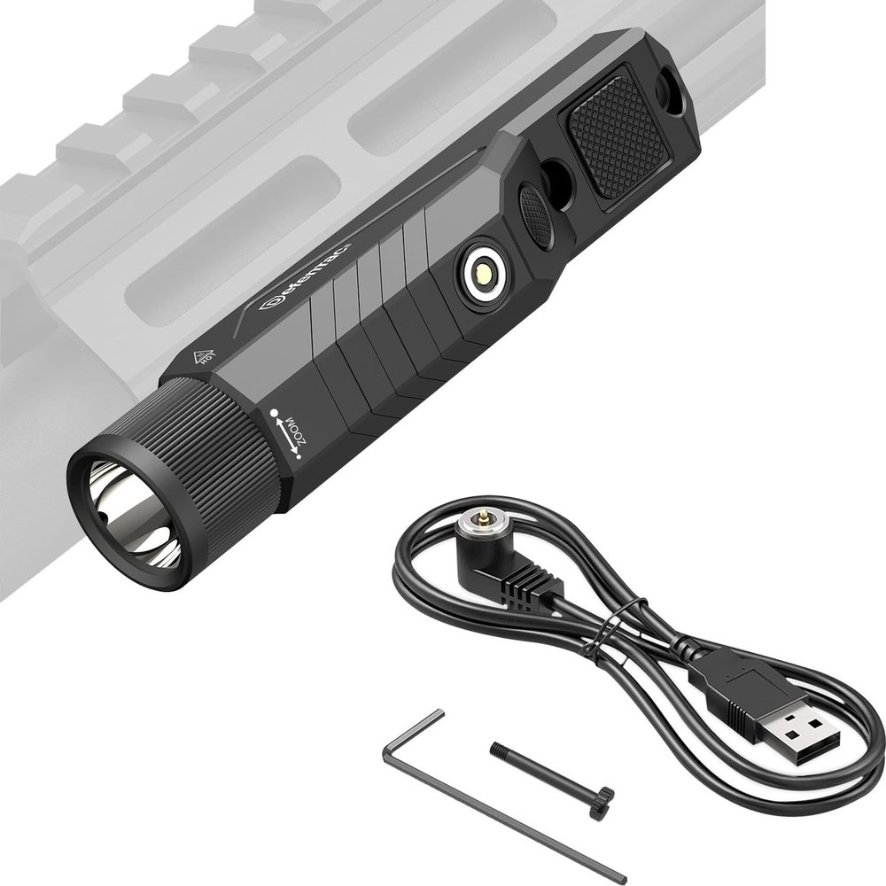 DEFENTAC 1750lm Tactical Product, Bundle with Magnetic Charger Cable