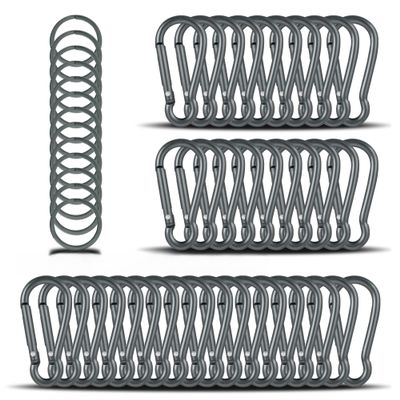 25pcs d5 mini Locking Carabiner Clip GaryGourd-Shape Mini Carabiner Keychain Aluminum Alloy Carabiner Snap Hook and Clip Hook for Attaching Equipment to Backpack or Belt Not for Climbing