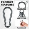 25pcs d5 mini Locking Carabiner Clip GaryGourd-Shape Mini Carabiner Keychain Aluminum Alloy Carabiner Snap Hook and Clip Hook for Attaching Equipment to Backpack or Belt Not for Climbing view 4