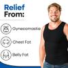 ARMSTRONG AMERICA Compression Shirt for Men | Gynecomastia Compression Tank Top Men | Mens Shapewear Compression Shirts (US, Alpha, Large, Regular, Tall, Black) view 3