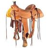 AD Saddlery Wade Tree A Fork Roping Ranch Work Leather Premium Western Horse Saddles for Horses Handmade Equestrian Trail Horse Saddle Tack Size: 10"-18" inches Seat WADE422 (16.5) view 1