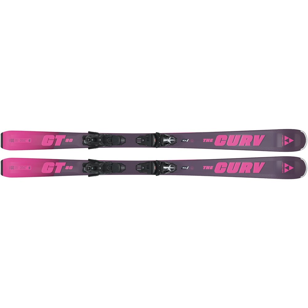 FISCHER Women's The Curv GT 80 Snow Sports Versatile Maneuverable Smooth Grip Alpine All Mountain Skis with RSW 11 GW Powerrail Brake 85 [G] Bindings Included, 166 cm