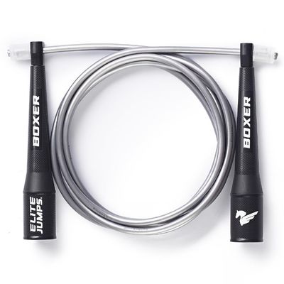 Elite Jumps Boxer 3.0 Jump Rope  Professional Boxing Workout Equipment | Tangle-Free PVC Rope with Smooth Action Handles & Slip-Resistant Grips for Fitness & Cardio Training