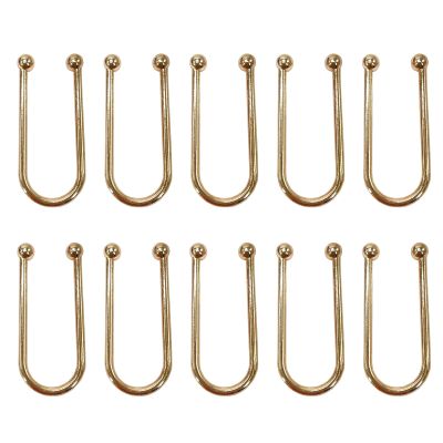 10Pcs Alloy Bikini Clips, Metal U Shape Ring Garment Clasps, Bra/Bikini Hook Closure, Swimwear Front Clasp, Bra Clasp Replacement Part for Lingerie Sewing Bra Swimwear Buckle Making Garment Accessory