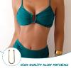 10Pcs Alloy Bikini Clips, Metal U Shape Ring Garment Clasps, Bra/Bikini Hook Closure, Swimwear Front Clasp, Bra Clasp Replacement Part for Lingerie Sewing Bra Swimwear Buckle Making Garment Accessory view 3