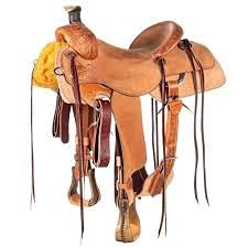 AD Saddlery Wade Tree A Fork Roping Ranch Work Leather Premium Western Horse Saddles for Horses Handmade Equestrian Trail Horse Saddle Tack Size: 10"-18" inches Seat WADE422 (12)