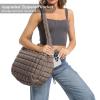 Puffer Tote Bag for Women Large Quilted Tote Bag Quilted Carryall Bag Soft Puffy Crossbody Bag Hobo Handbags Puff Purse view 3