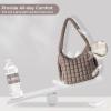 Puffer Tote Bag for Women Large Quilted Tote Bag Quilted Carryall Bag Soft Puffy Crossbody Bag Hobo Handbags Puff Purse view 4