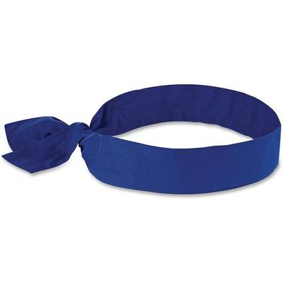 MOLLIFII Cooling Bandana, Tie, Low-profile, Cotton, 36-1/2"x2, Blue, Mfr: EGO12307-A