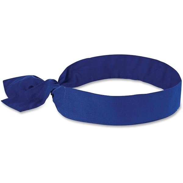 MOLLIFII Cooling Bandana, Tie, Low-profile, Cotton, 36-1/2"x2, Blue, Mfr: EGO12307-A