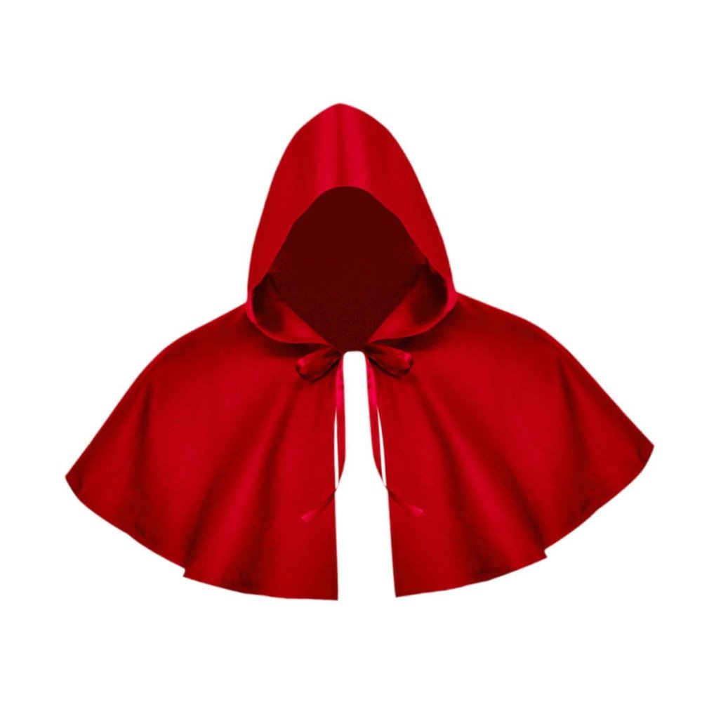 FytStycale Enchanting Halloween Hooded Cape for Magical Costume Play, red