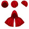 FytStycale Enchanting Halloween Hooded Cape for Magical Costume Play, red view 2