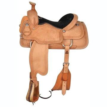 AD Saddlery Wade Tree A Fork Roping Ranch Work Leather Premium Western Horse Saddles for Horses Handmade Equestrian Trail Horse Saddle Tack Size: 10"-18" inches Seat WADE463 (11.5)