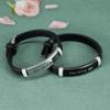 ATLVXJL 2pcs/set matching couples bracelets his queen her king Grow in the Dark English letter stainless steel silicone bracelet Valentines Day gift view 3