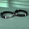 ATLVXJL 2pcs/set matching couples bracelets his queen her king Grow in the Dark English letter stainless steel silicone bracelet Valentines Day gift view 4