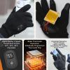 Diydeg Heated Gloves, Adjustable Temperature Rechargeable Electric Gloves for Men Women, Detachable Washable Winter Warm Glove Liners for Driving, Skiing, Hiking, Cycling view 3