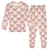 ALAZA Cartoon Pig 2 Piece Pajama Set Long Sleeve Top and Pants Sleepwear Unisex 4T view 1