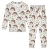 ALAZA Cute Hedgehog Leaf 2 Piece Pajama Set Long Sleeve Top and Pants Sleepwear Unisex 3T view 1