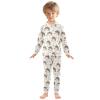 ALAZA Cute Hedgehog Leaf 2 Piece Pajama Set Long Sleeve Top and Pants Sleepwear Unisex 3T view 2