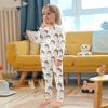 ALAZA Cute Hedgehog Leaf 2 Piece Pajama Set Long Sleeve Top and Pants Sleepwear Unisex 3T view 3