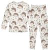 ALAZA Cute Hedgehog Leaf 2 Piece Pajama Set Long Sleeve Top and Pants Sleepwear Unisex 3T view 4